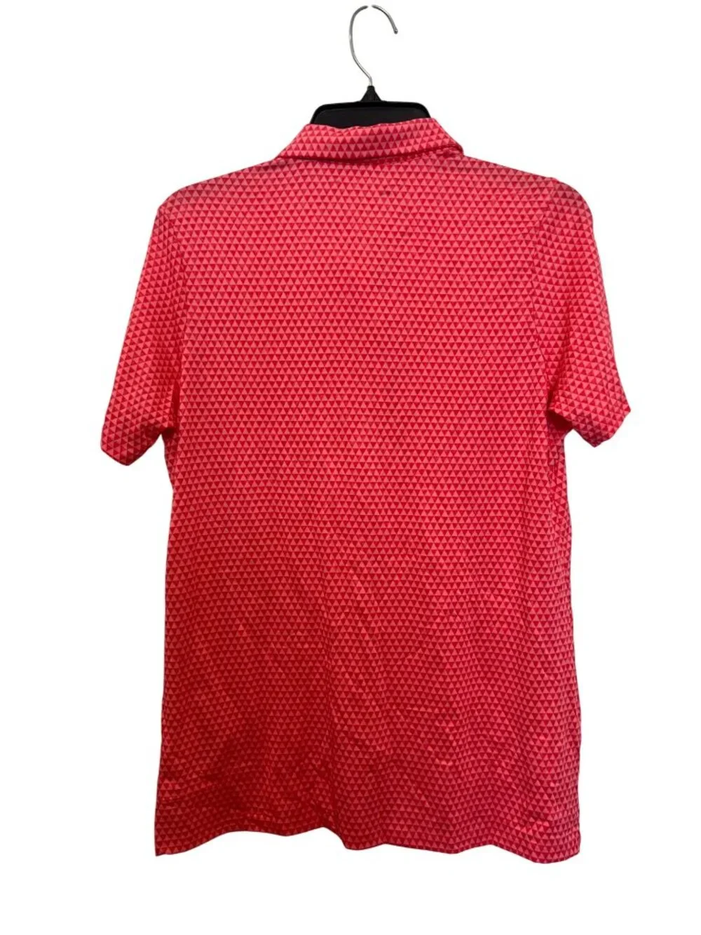 Antigua Womens Desert Dry Polo Shirt M Performance Golf Activewear Pink Geometri - Picture 5 of 5